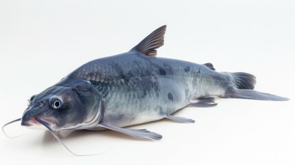 Fototapeta premium Blue Catfish on white background 