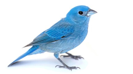 Blue Tanager on white background 