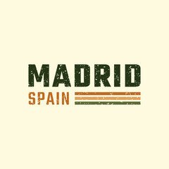 Madrid lettering retro style