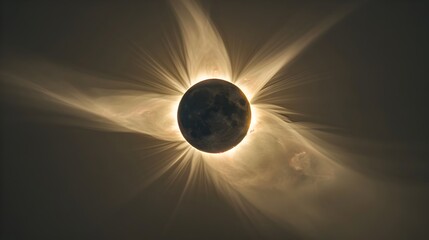 Stunning Moment of Totality During Breathtaking Solar Eclipse in the Sky