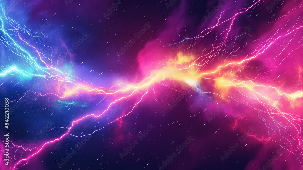 Poster abstract dash line lightning bolt background pattern design with zap explosion