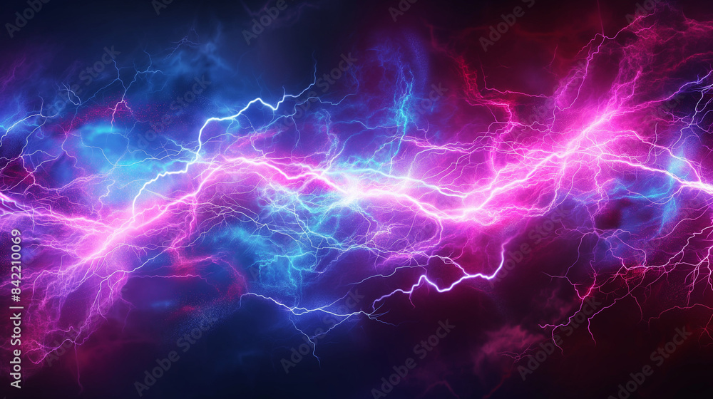 Poster abstract dash line lightning bolt background pattern design with zap explosion