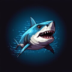 Fototapeta premium the Geometric Predator - The Fierce Shark
