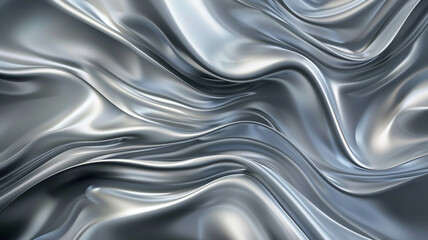 Close-up silver fabric wavy design
