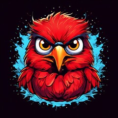 Obraz premium a red bird, ai image generator
