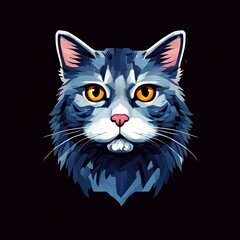 an Enigmatic Gaze of the Feline Warrior