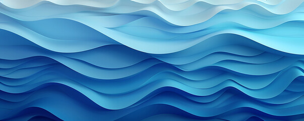 Fototapeta premium Abstract background with seamless, smooth waves in a gradient of oceanic blues.