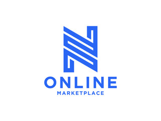 Initial letter N Logo Design Template.