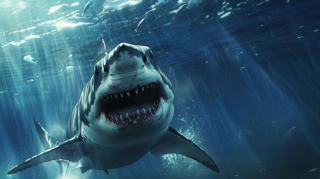 Smiling Underwater Shark Snapshot