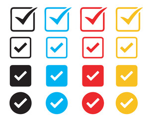 correct icon check design collection