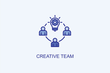 Creative Team Vector Icon Or Logo Illustration