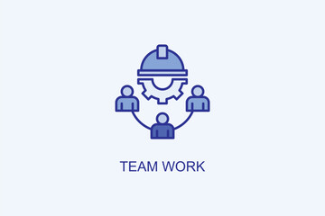 Team Work Vector Icon Or Logo Illustration