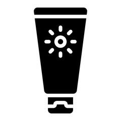 sun protection glyph icon