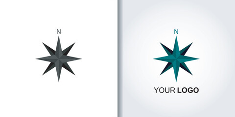 compass needle logo template