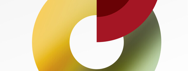 Round elements and circles geometric minimal composition background. Vector Illustration For Wallpaper, Banner, Background, Card, Book Illustration, landing page