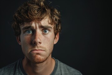 Young Man with Expressive Eyes Portrait
