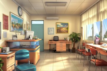 Contemporary Furniture and Plant Decor