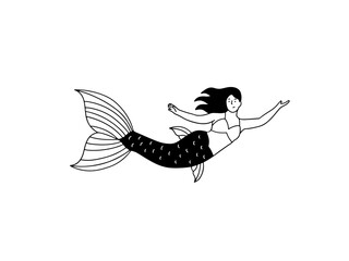 Swimming mermaid