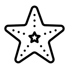 starfish line icon