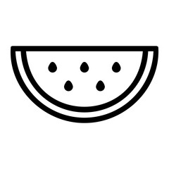 Water melon line icon