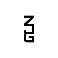 zjg lettering initial monogram logo design