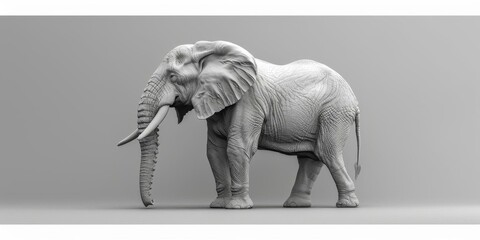 African Elephant and Toy with Tree