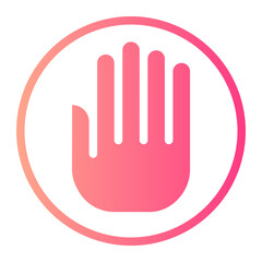 Fototapeta premium hand gradient icon