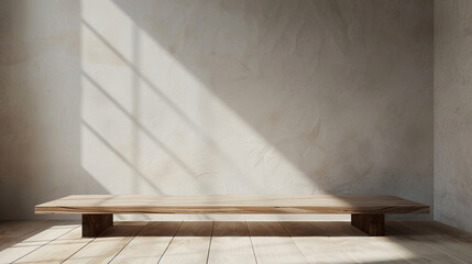 Room with wooden chair.