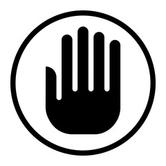Obraz premium hand glyph icon
