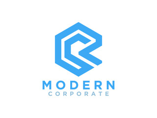 Modern Initial Letter R Logo Design Template.