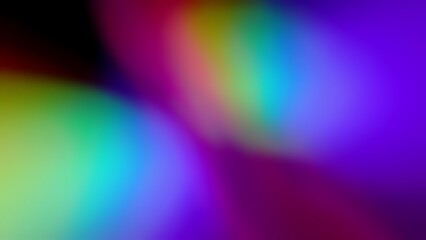 Rainbow neon light flares background. Optical Crystal Prism Flare Beams. Abstract blur animation