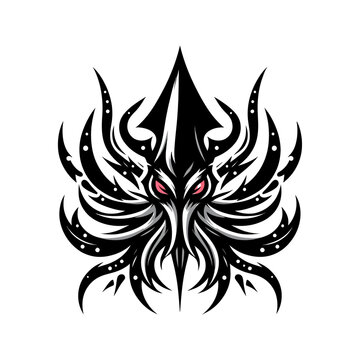 recommend clip art: vampire squid abstract logo vector illustration