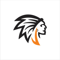 human head decorated with animal fur