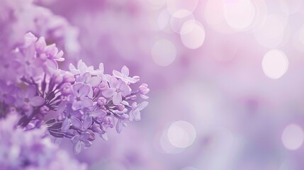 Serene Lilac Bokeh Background for Text Overlays