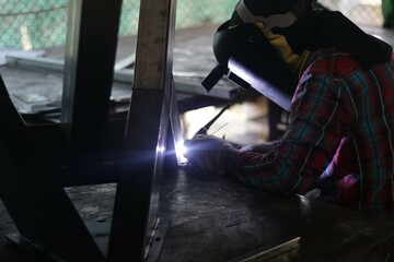 welder working in a factory