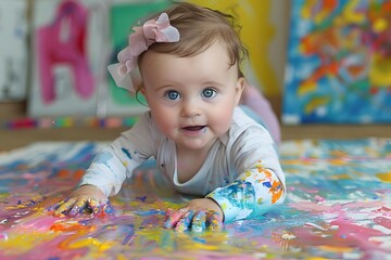 child playing with toys