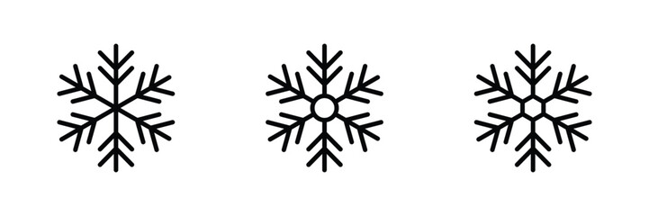 Fototapeta premium snowflake icon set vector