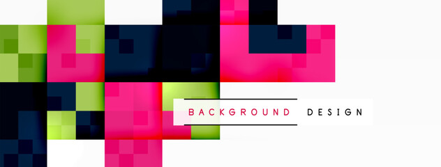 Dynamic colorful squares background. Vector Illustration For Wallpaper, Banner, Background, Card, Book Illustration, landing page