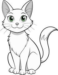 cat illustration isolated on white background eps 10