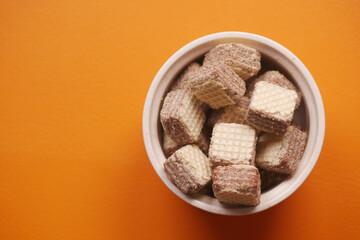 detail short of wafer roll chocolate