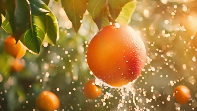 mango fruit falls from the tree