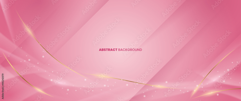 Poster Abstract background with pink color. With a slanted line pattern combined with a wave pattern in front and a starburst pattern. 