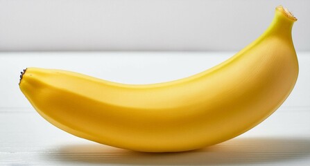 Realistic Banana on White Background