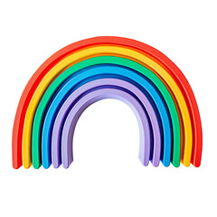 Fototapeta premium rainbow on transparent background, single object