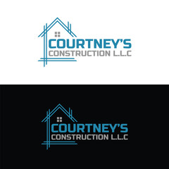 vector design logo for courtney home construction
