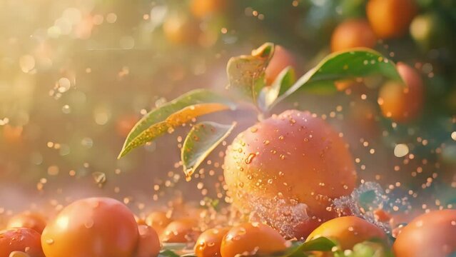 mango fruit falls from the tree