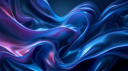 Obraz premium Abstract silk fabric with vibrant blue and purple colors