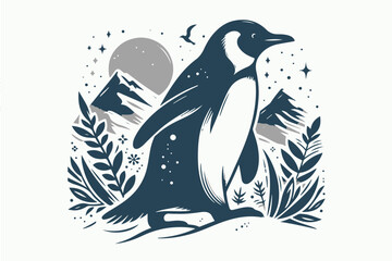 two penguins on the ice © AnolKanti