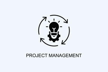 Project Management Vector Icon Or Logo Illustration