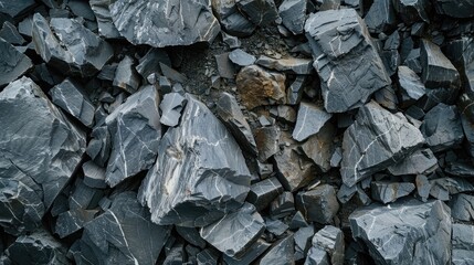 Quarry landscape and rocky surfaces